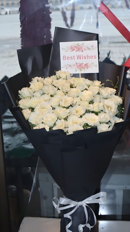 White Rose Bouquet (Best Wishes)